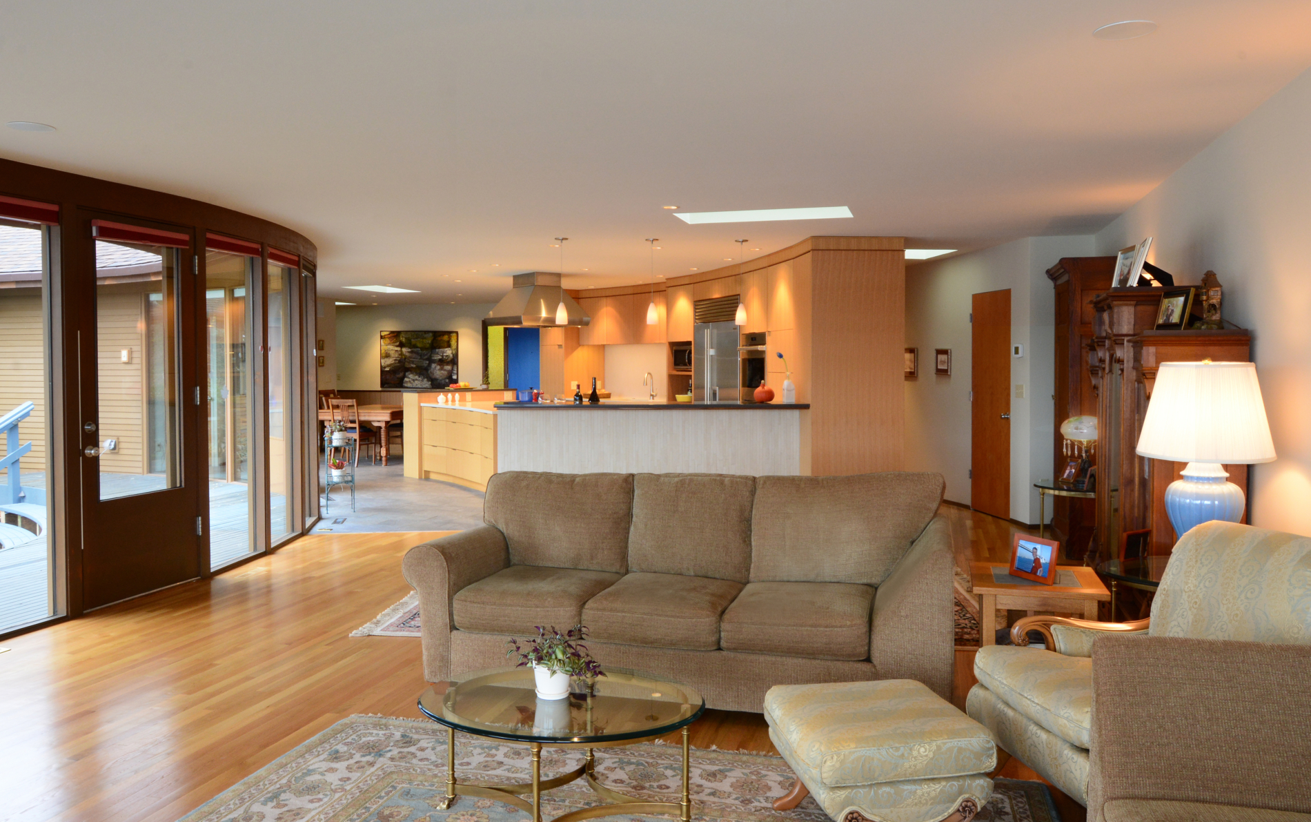 Living room and kitchen