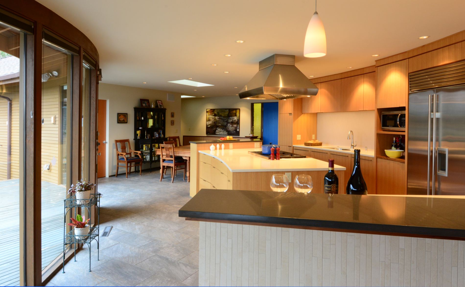 Kitchen and back windows